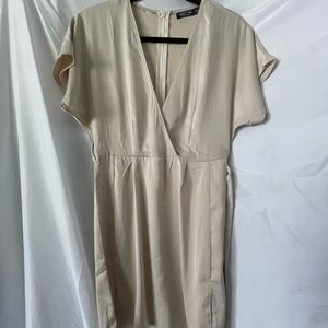 Nasty Gal - silky low cut mini dress